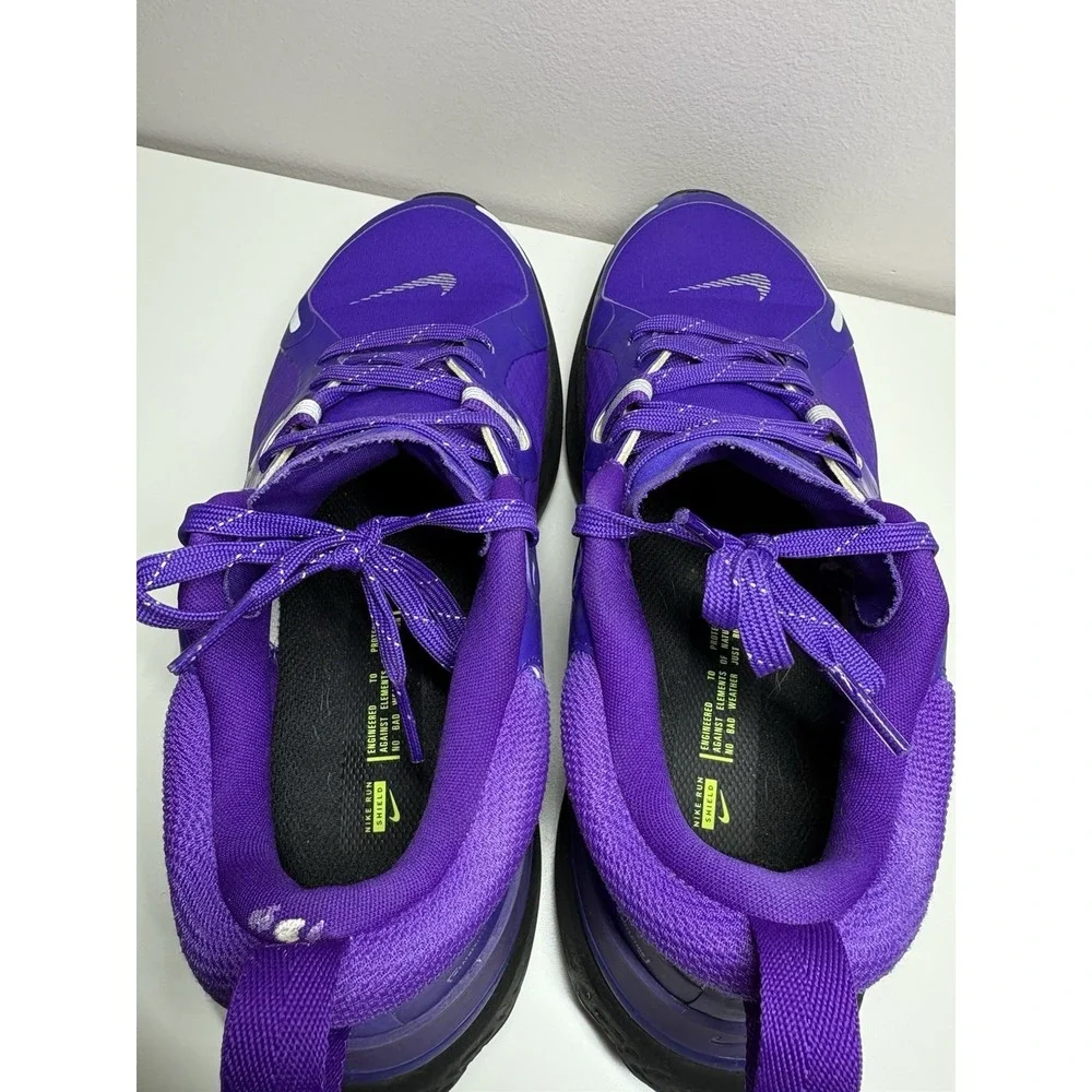 Nike React Miler 2 Shield Black Purple Weatherized Shoes Men's 6.5/Women's‎ 8